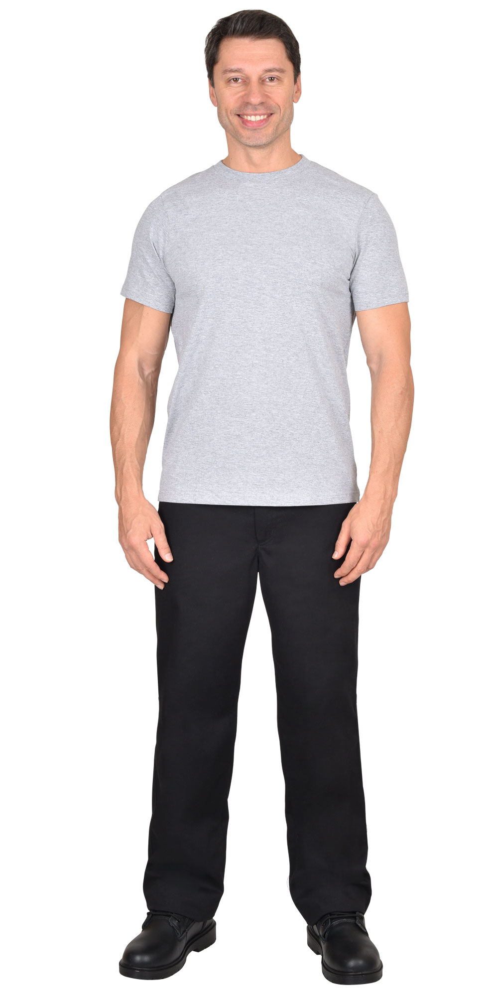 00528 Футболка меланж серый  160г/м2