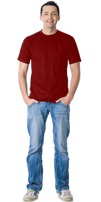 00578 Футболка бордовая 160г/м2 (ЧЗ)
