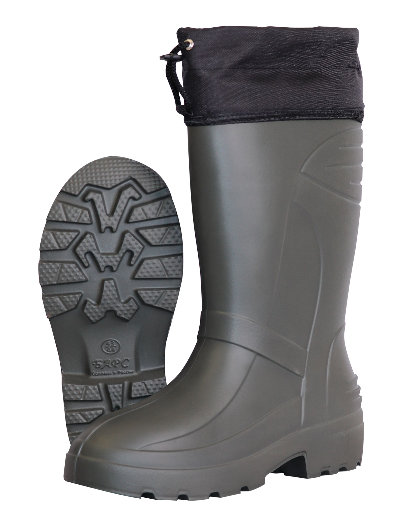 113415 Сапоги ЭВА мужские с манжетой, цв. оливковый