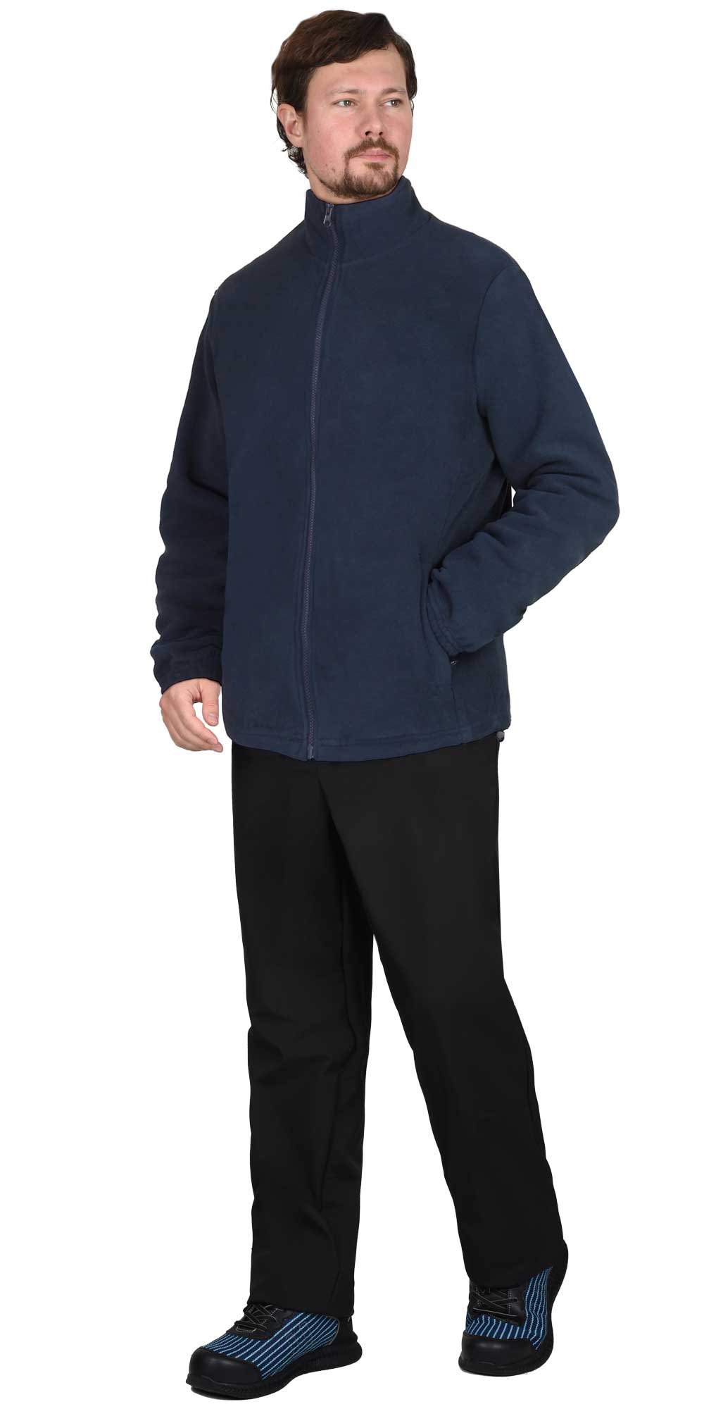 076761 Куртка флисовая темно-синяя (ЧЗ)
