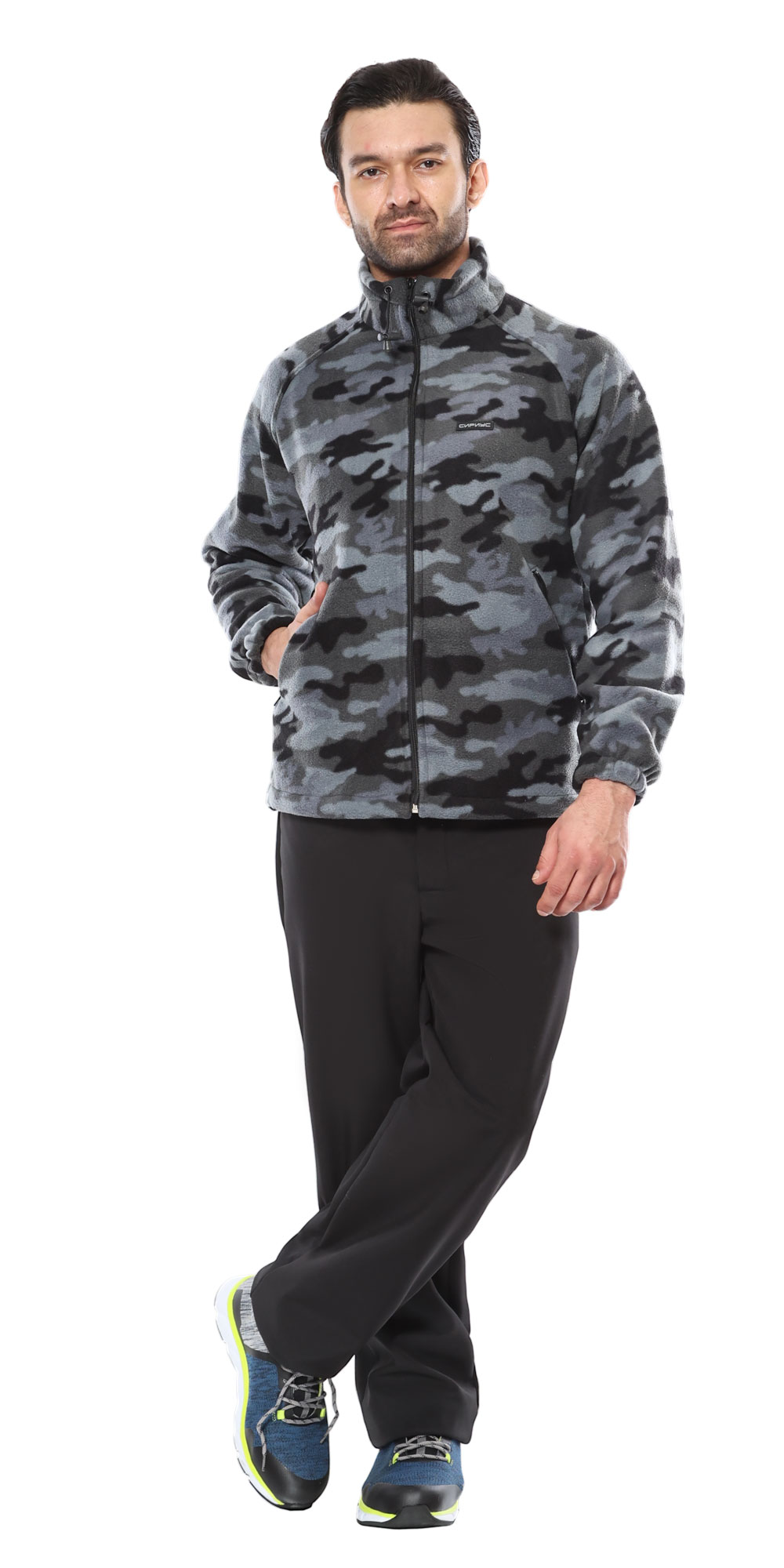 140886 Куртка флисовая КМФ Мультикам серый (ЧЗ)