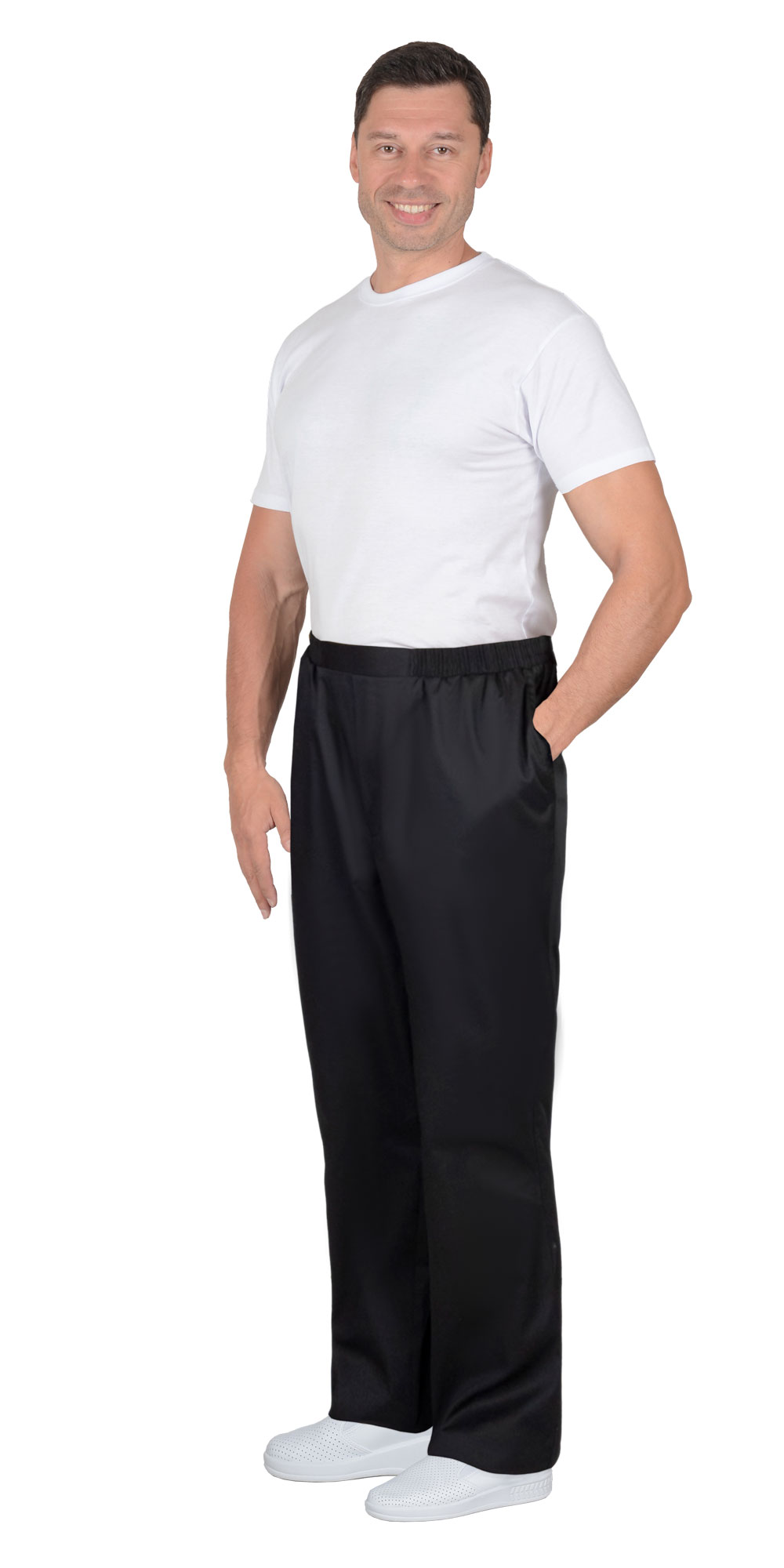 01464 Брюки повара черные (ЧЗ)