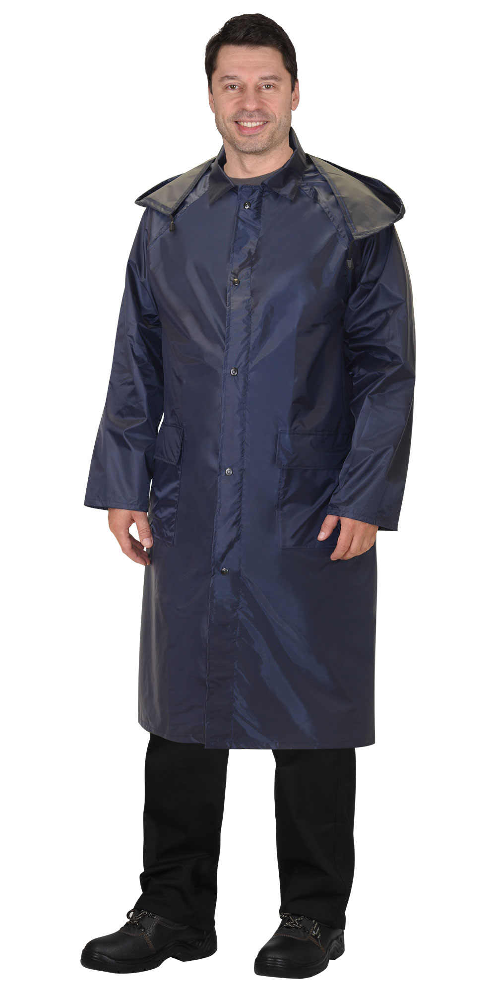 02919 Плащ влагозащитный Турист (200 гр/м2) синий (ЧЗ)