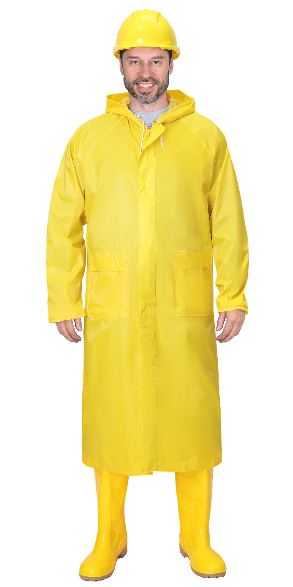 136272 Плащ влагозащитный SIRIUS Стандарт (210 гр/м2) желтый (ЧЗ)